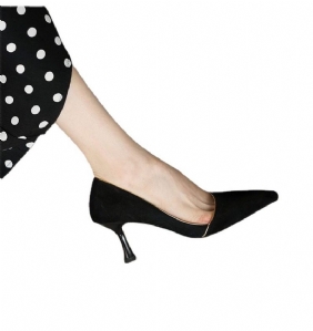 Superzachte Chique Flats Met Lage Neus Elegante Pumps Met Spitse En Naaldhakken