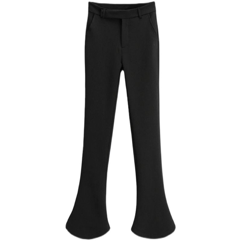 Dames Pantalon Show Slank Showbenen Zwart Hoge Taille