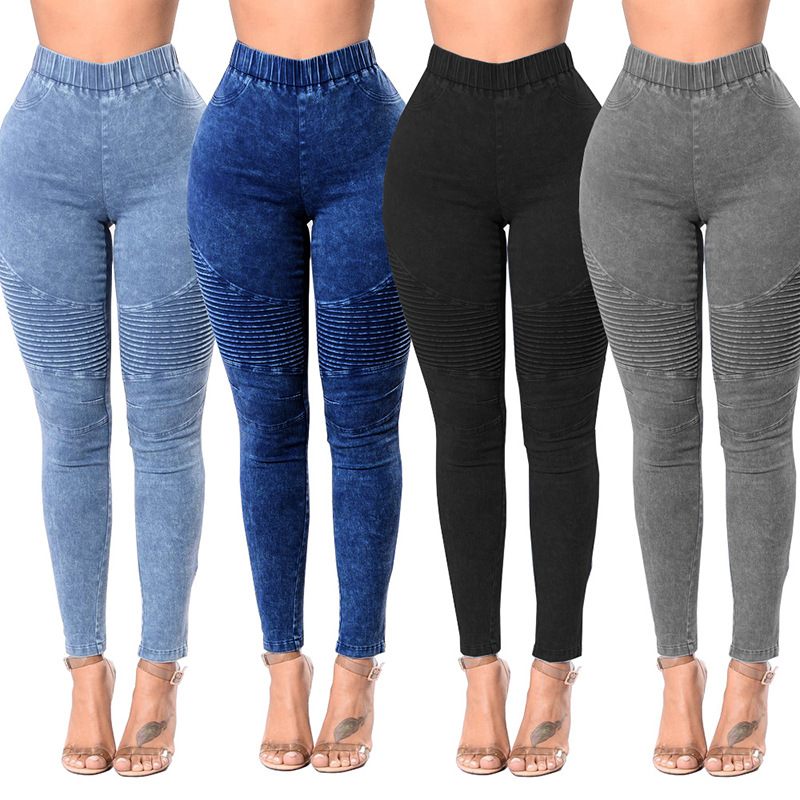 Damesjeans Hoge Taille Stretch Heuplift