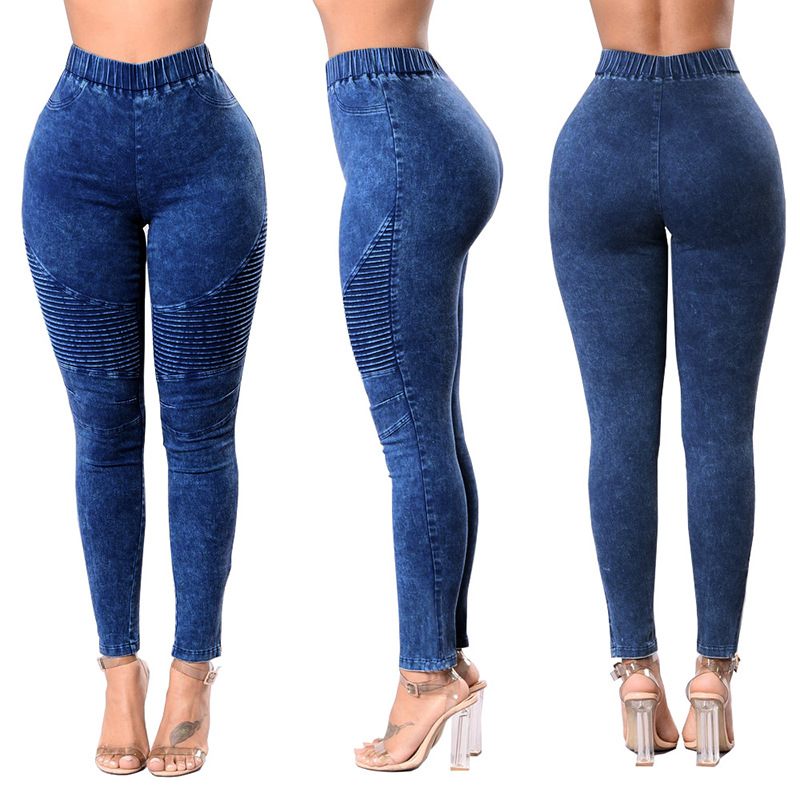 Damesjeans Hoge Taille Stretch Heuplift