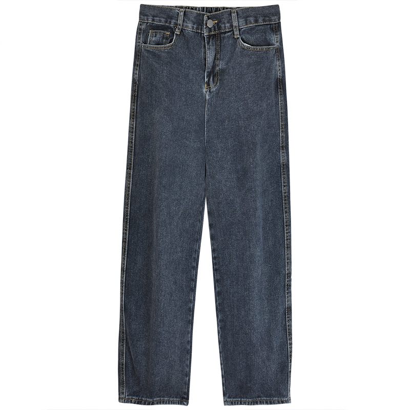 Vintage Jeans Met Hoge Taille Rechte Wijde Pijpen Voor Dames