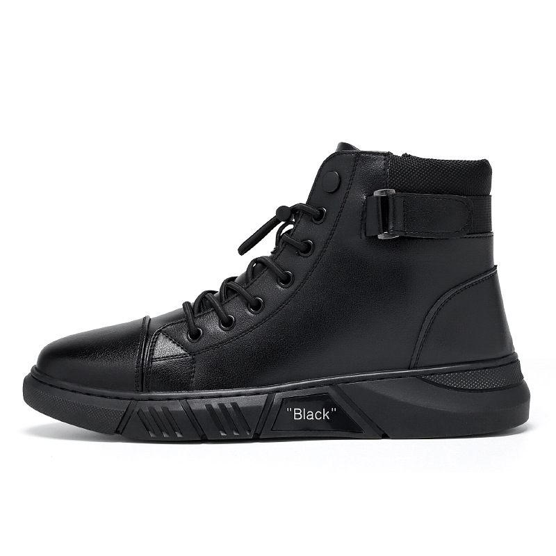 2024 Grote Maat Trendy Martin Boots Herenlaarzen Plus Fluwelen Warme High-top Casual Leren