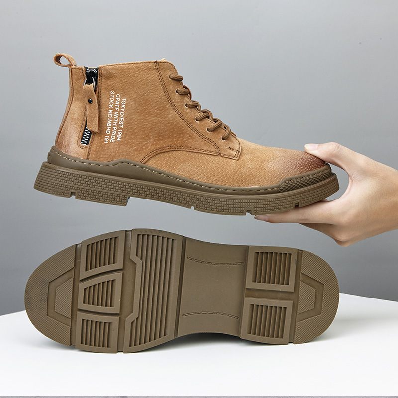 2024 Martin Laarzen Heren High-top Herfst Mid-top Tooling Herenschoenen Plus Fluwelen Korte Tij