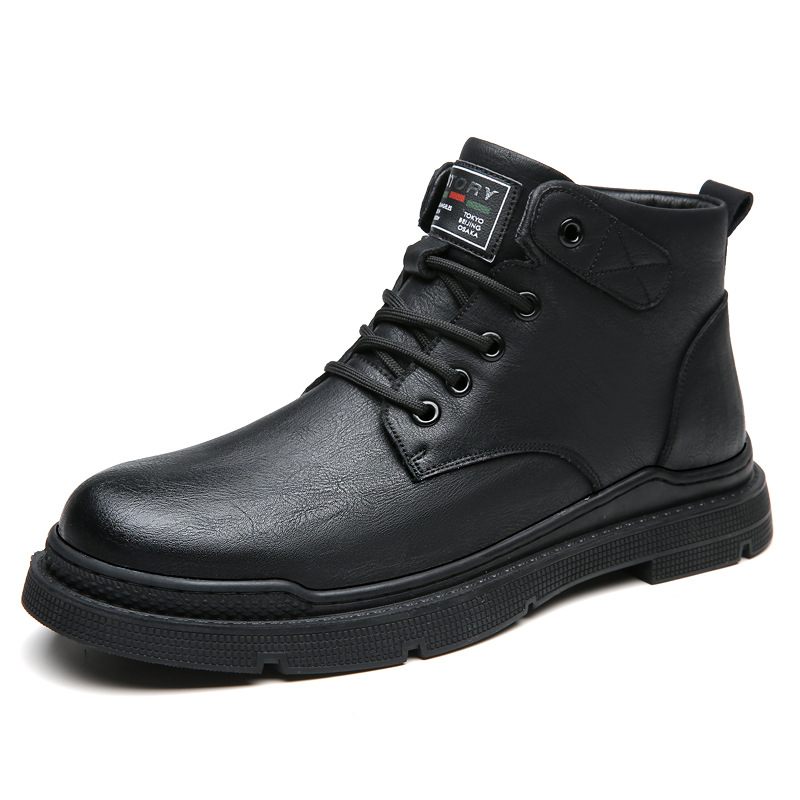 2024 Nieuwe Heren Martin Boots Herfst En Winter Pluche Warme Snowboots Trendy Business Casual Schoenen