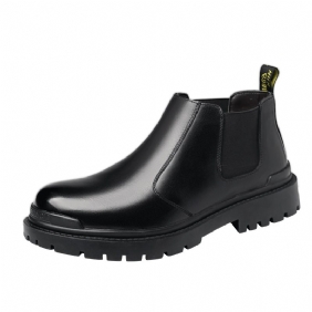 Chelsea Boots Herfst Korte Trendy Heren Zwarte Mid-top Martin