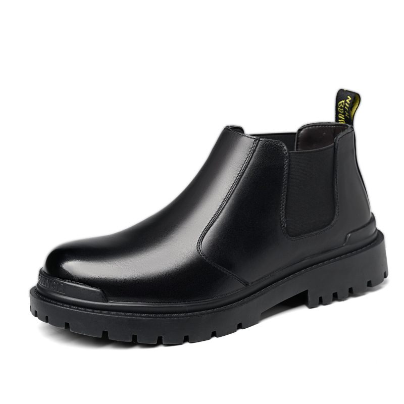 Chelsea Boots Herfst Korte Trendy Heren Zwarte Mid-top Martin