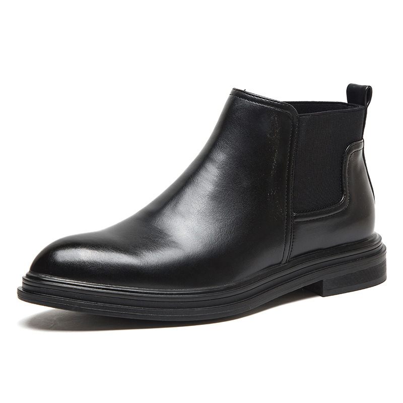 Grote Maten Chelsea Boots Met Spitse Neus Hoge Geklede Schoenen Martin Leren Herenlaarzen