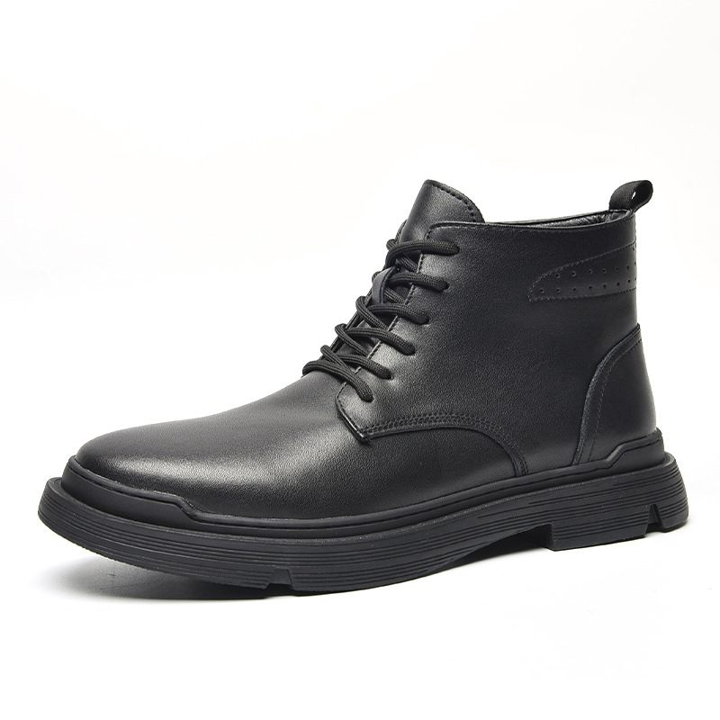 Heren Martin-laarzen Herfst En Winter Nieuwe Ademende Mid-top Tooling Militaire Laarzen Trendy Hoge Schoenen Tij