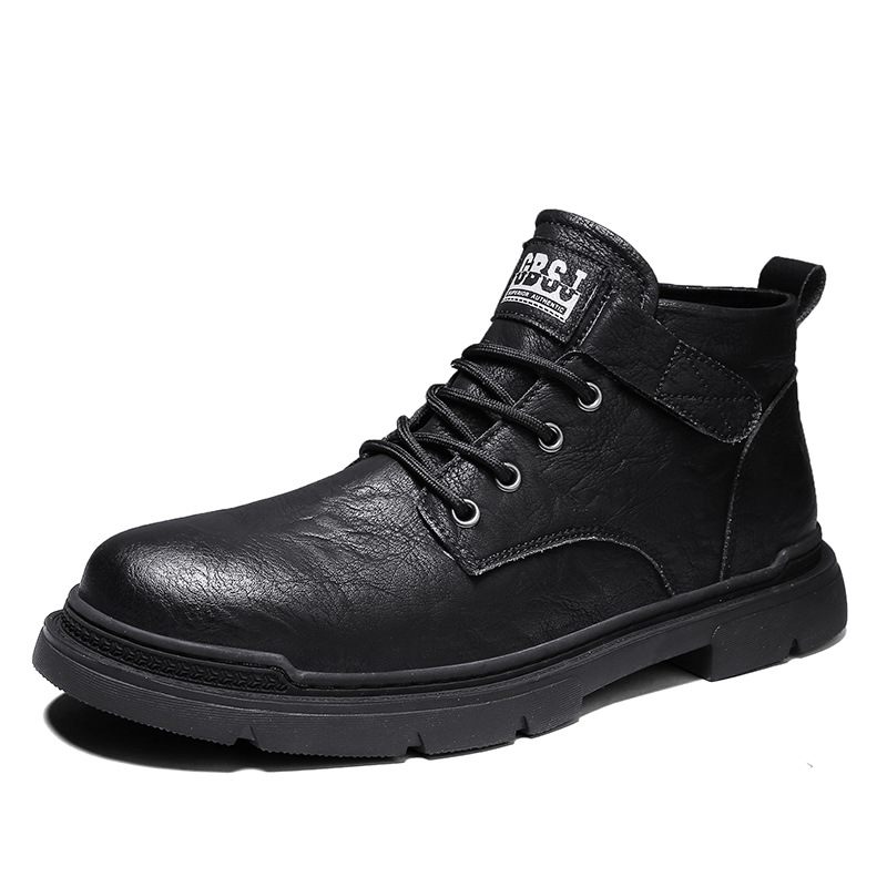 Herenschoenen 2024 Herfst Nieuwe Trend Casual High-top Tooling Schoenen Heren Microfiber Martin Laarzen