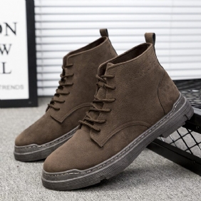 Herenschoenen 2024 Lente Nieuwe High-top Heren Casual Schoenen Enkele Katoenen Martin-laarzen