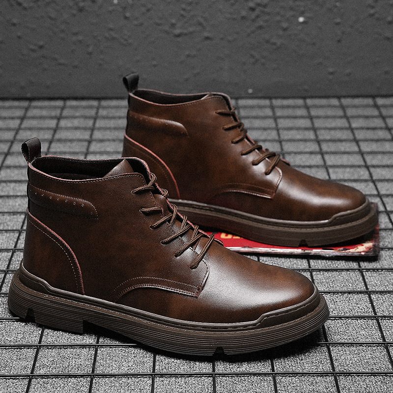 Martin Boots Heren High-top Casual Herfstschoenen Trendy Nieuwe Tooling Leren Herenlaarzen