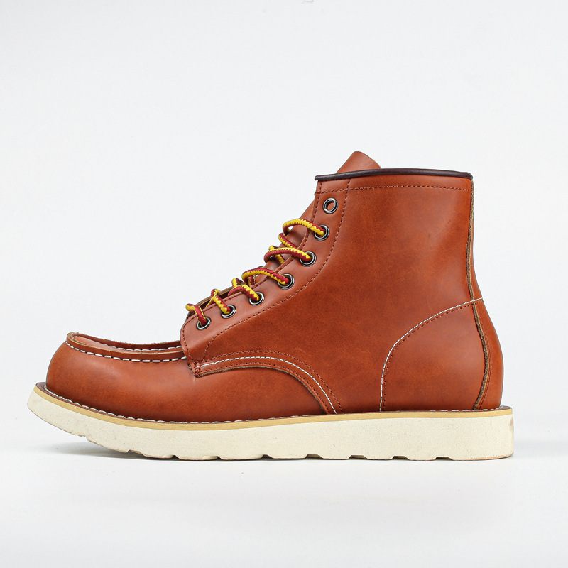 Martin Boots Heren Retro Mark Head Tooling Crazy Horse Leren Herenlaarzen Ami Kaki Herenschoenen