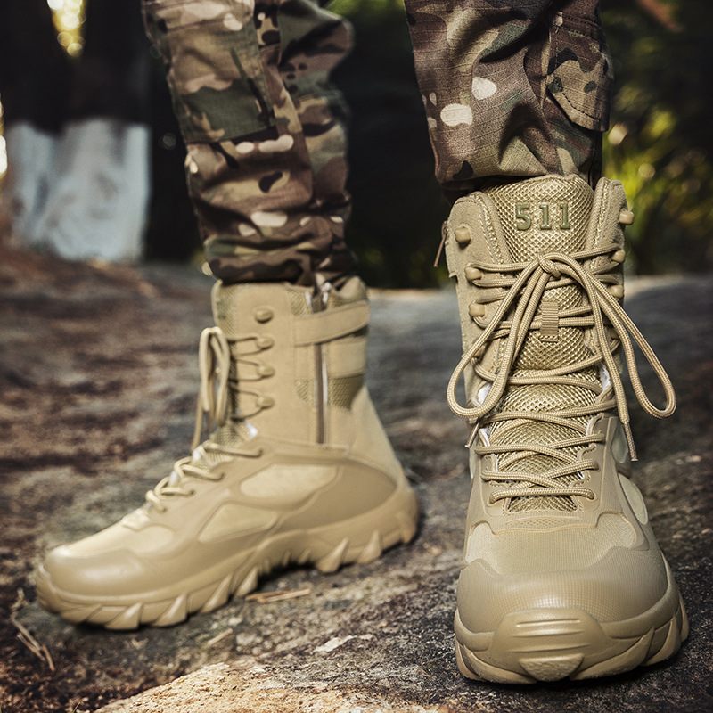 Schoenen Heren 2024 Herfst En Winter 48 Hoge Militaire Laarzen Outdoor Klimschoenen Special Forces Gevechtslaarzen Woestijnlaarzen