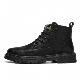 Winter Martin Laarzen Heren High-top Plus Fluwelen Verdikte Katoenen Schoenen Trendy Casual Leren Retro Gereedschapslaarzen Voor