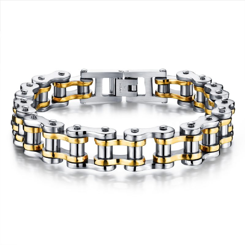 Armband Titanium Stalen Heren Rock Persoonlijkheid Motorfiets Ketting Fiets