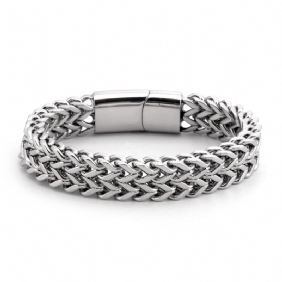 Herenarmband Magneetgesp Titanium Stalen Dubbellaagse Armband Persoonlijkheidsarmbandaccessoires