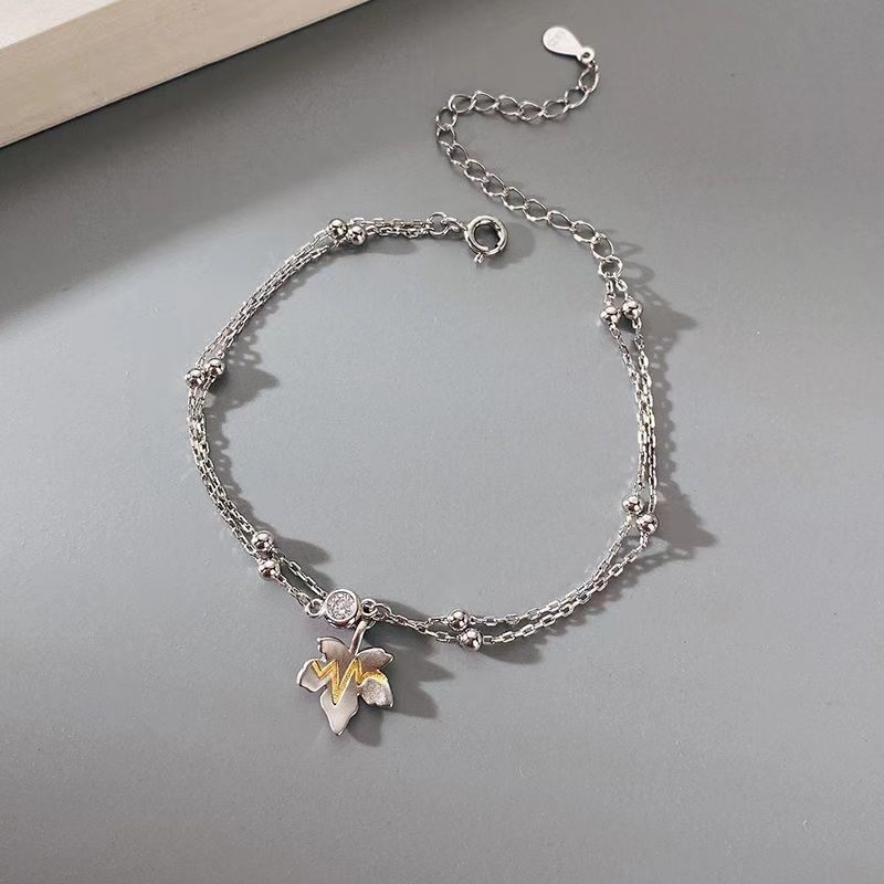 Maple Leaf Paar Armband Nieuw Een Valentijnsdag Geschenk