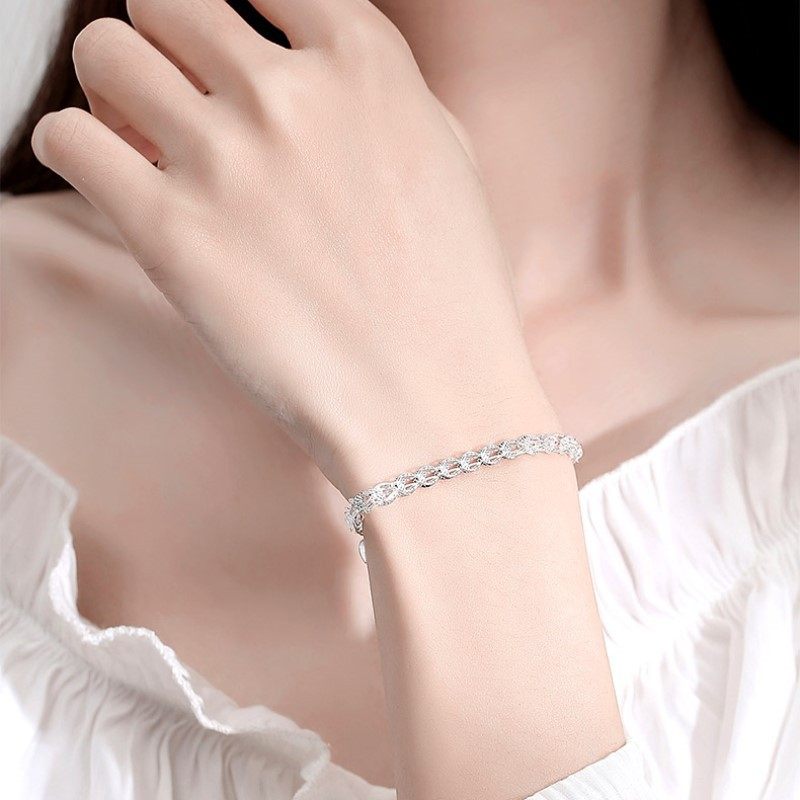 Nieuw Concept S925 Sterling Zilveren Armband Glanzende Phoenix Staartketting Modieus Temperament High-end Gevoel Holle Gewone Kettinghandjuwelen