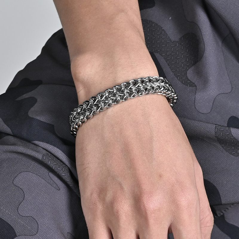 Persoonlijkheidstrend Heren Titanium Stalen Armband Sieraden Hiphop Roestvrijstalen