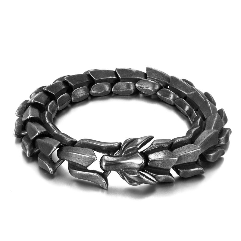 Punk Sieraden Mannen Persoonlijkheid Creatieve Mode Kiel Ketting Armband Trendy Dominante Titanium Stalen