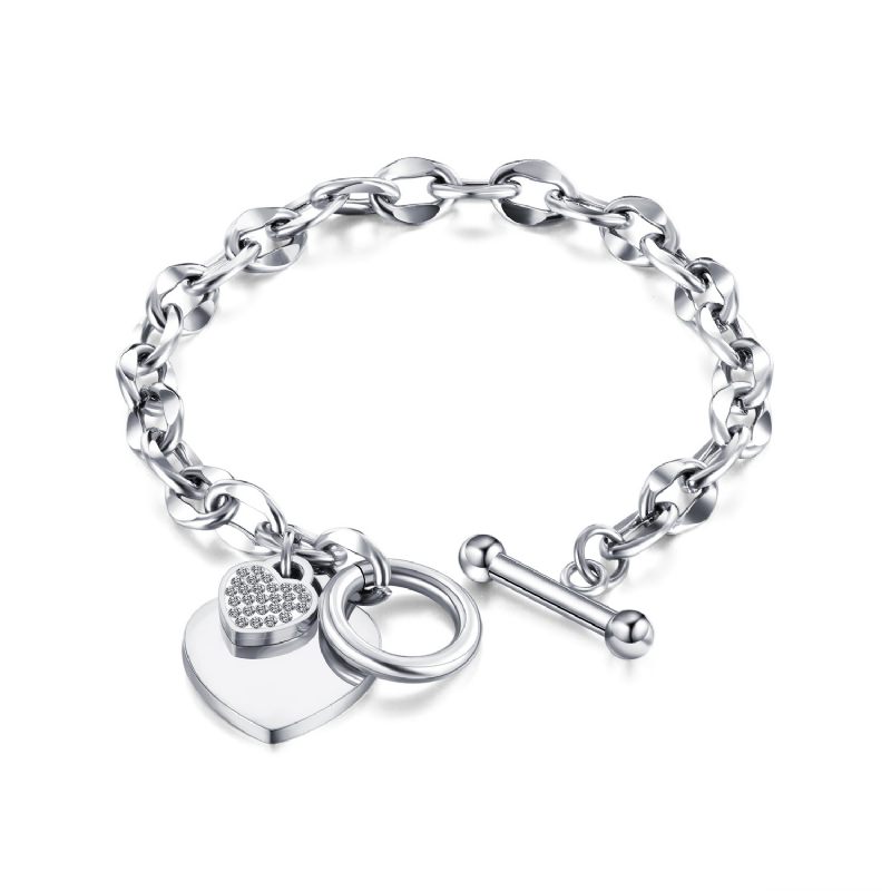 Sieraden Mode Liefde Roestvrij Stalen Persoonlijkheid Ot Gesp Hoogwaardige Titanium Armband Vrouw