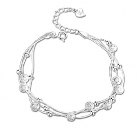 Zilveren Armband Damesmode Temperament Roterende Kralenketting Cadeau