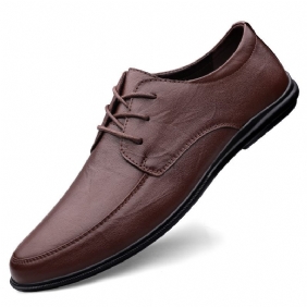 2024 Lente Nieuwe Heren Dress Schoenen Zachte Zolen Lace-up Zakelijke Mannen Doudou Casual