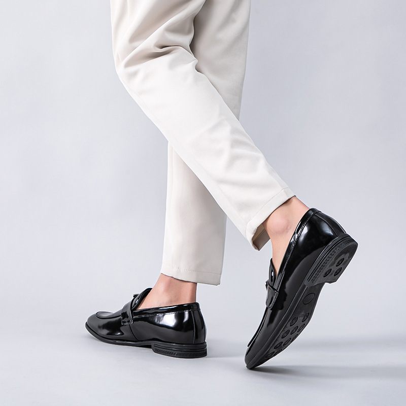 2024 Lente En Zomer Lederen Nieuwe Formele Geklede Zakelijke Schoenen Heren Casual Slip-on Platte