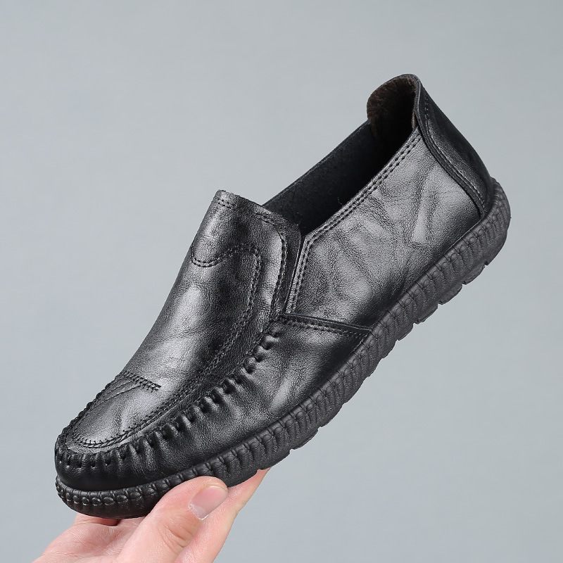 2024 Nieuwe Casual Dress Schoenen Mannen Ademende Slip-on Erwten Lente En Herfst Sets Van Voeten Zomer Lok Fu Trendy