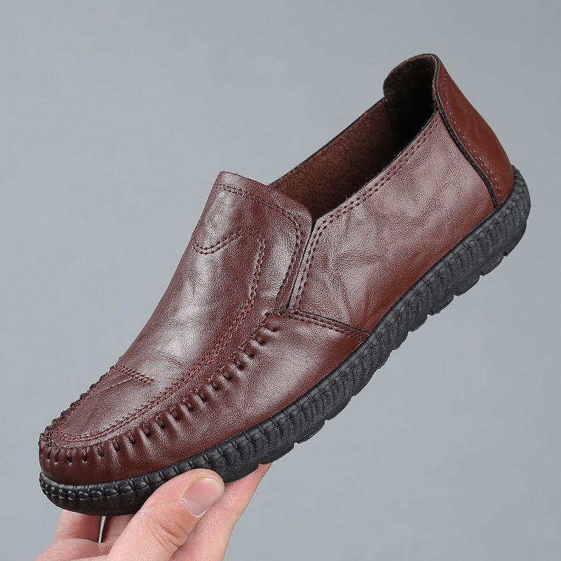 2024 Nieuwe Casual Dress Schoenen Mannen Ademende Slip-on Erwten Lente En Herfst Sets Van Voeten Zomer Lok Fu Trendy