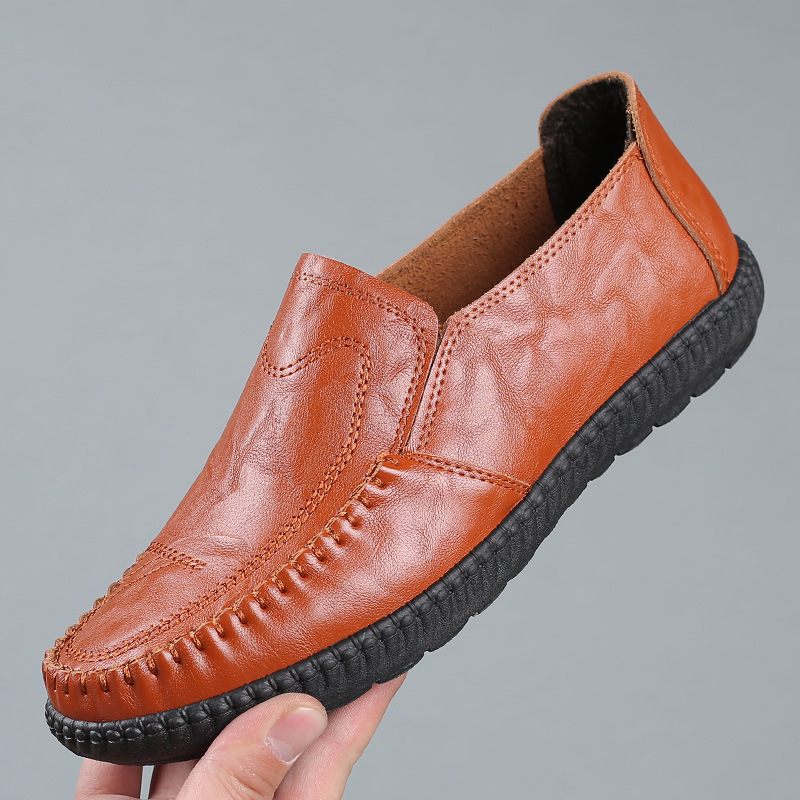 2024 Nieuwe Casual Dress Schoenen Mannen Ademende Slip-on Erwten Lente En Herfst Sets Van Voeten Zomer Lok Fu Trendy