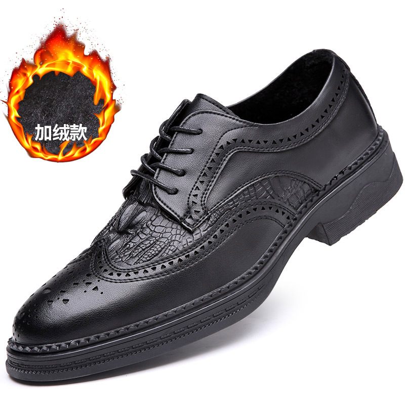 2024 Nieuwe Herfst Herenschoenen Leer Business Casual Brogue Schoenen Geklede Heren High-end Trouwschoenen