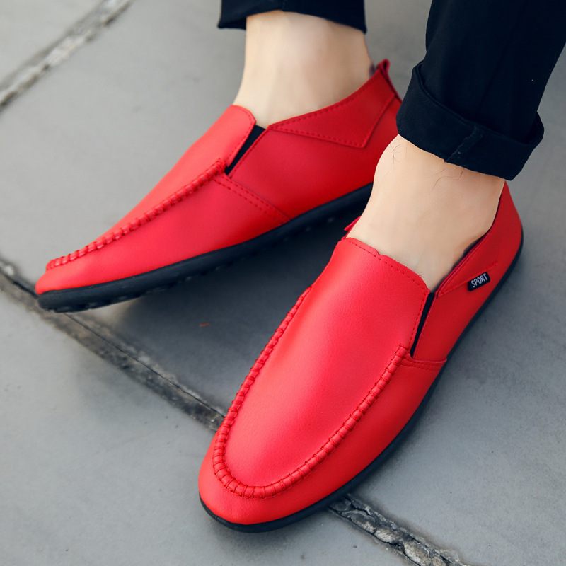 2024 Nieuwe Lente En Zomer Erwten Schoenen Herenschoenen Vrijetijdskleding Oude Beijing Stoffen Slip-on