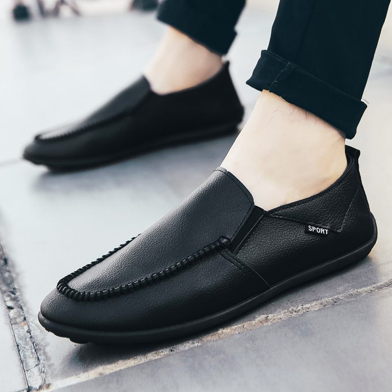 2024 Nieuwe Lente En Zomer Erwten Schoenen Herenschoenen Vrijetijdskleding Oude Beijing Stoffen Slip-on