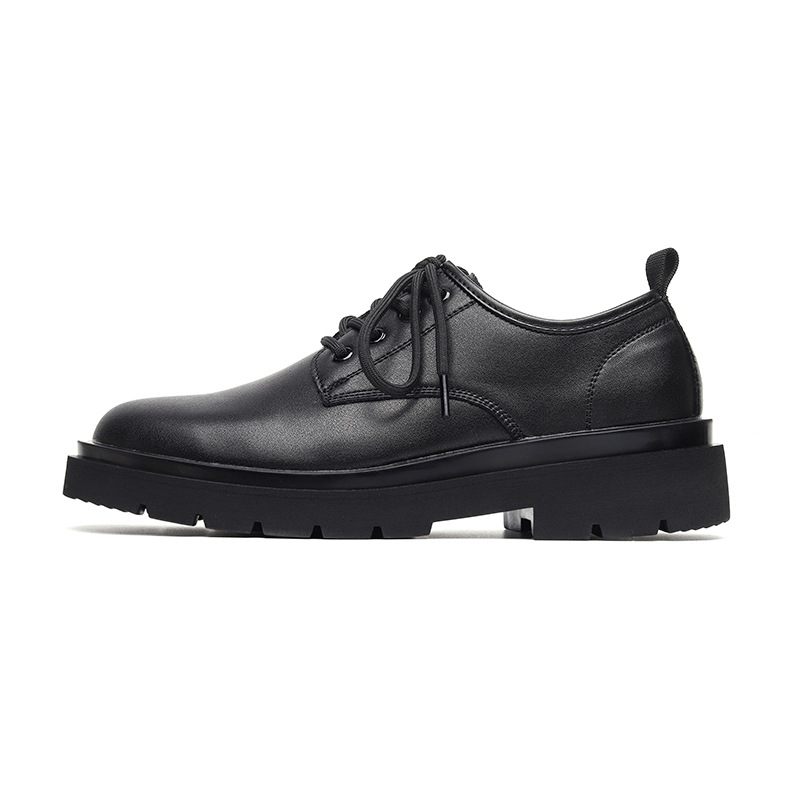 Black Martin Laarzen Heren Zomer Ademend Leer Laag Uitgesneden Tooling Grote Teen Formele Schoenen Casual