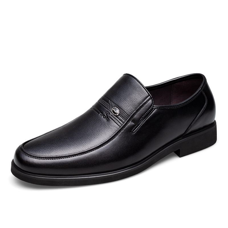 Geklede Schoenen Heren Lederen Business Casual Herfst- En Winter Ademende Zachte Zool Comfortabele Loafers Formele Kleding