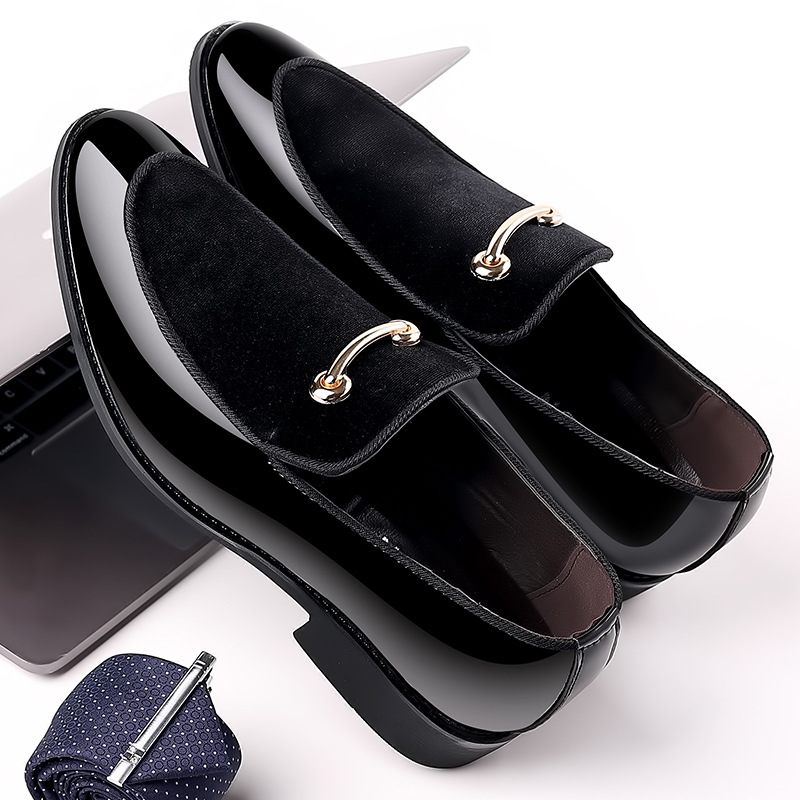 Geklede Schoenen Suède Lakleer Vrijetijdsschoenen Trendy Loafers Bruiloft Herenschoenen Haarstylist Flats