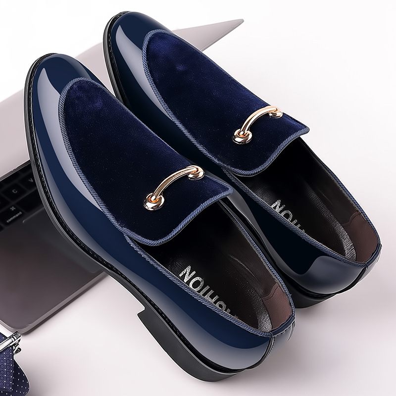 Geklede Schoenen Suède Lakleer Vrijetijdsschoenen Trendy Loafers Bruiloft Herenschoenen Haarstylist Flats