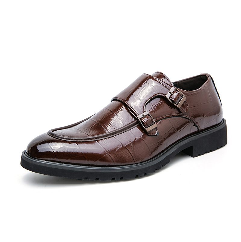 Grote Maat Puntschoen Geklede Schoenen 2024 Lente En Herfst Mannen Formele Slijtage Business Casual Kleding Herenschoenen Loafers