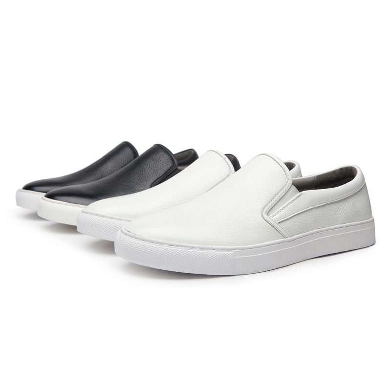 Heren Leren Loafers Casual Sneakers Trendy Ademende Instappers Herenschoenen