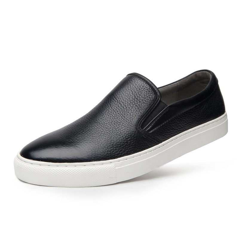 Heren Leren Loafers Casual Sneakers Trendy Ademende Instappers Herenschoenen