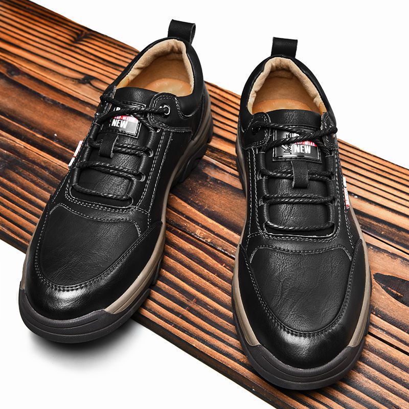 Herenschoenen 2024 Lente En Herfst Nieuwe Heren Casual Schoenen Comfortabele Ronde Neus Wandelschoenen Business Dress