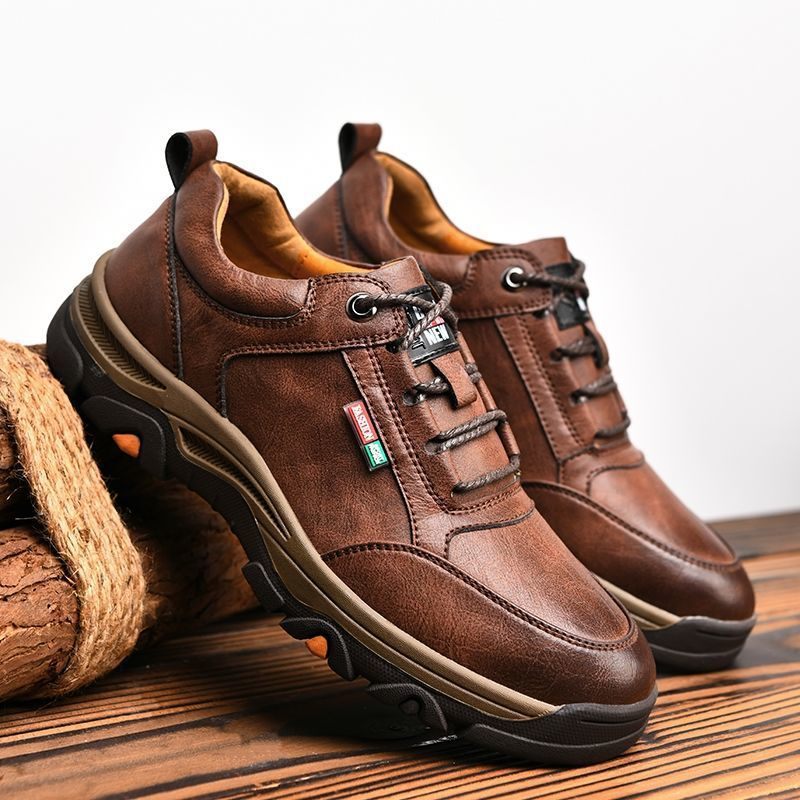 Herenschoenen 2024 Lente En Herfst Nieuwe Heren Casual Schoenen Comfortabele Ronde Neus Wandelschoenen Business Dress