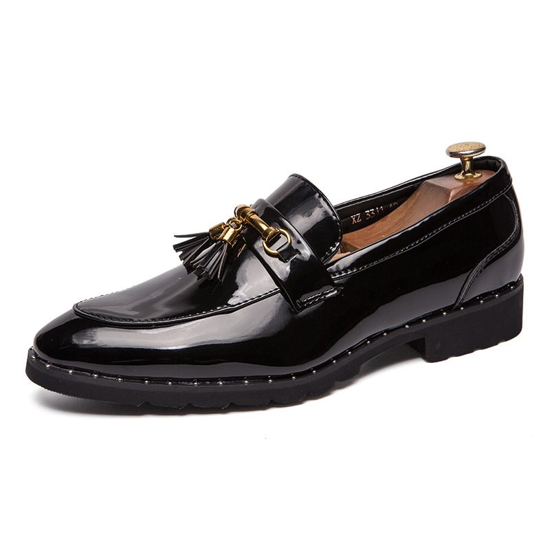 Herenschoenen Met Spitse Neus Trendy Kapper Mode Slip-on Jurk Trouwschoenen 38