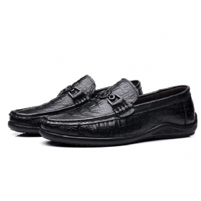 Nieuwe Lente Koeienhuid Doudou Schoenen Mannen Echt Leer Krokodil Patroon Casual Slip-on Formele Grote Maat Herenschoenen 48