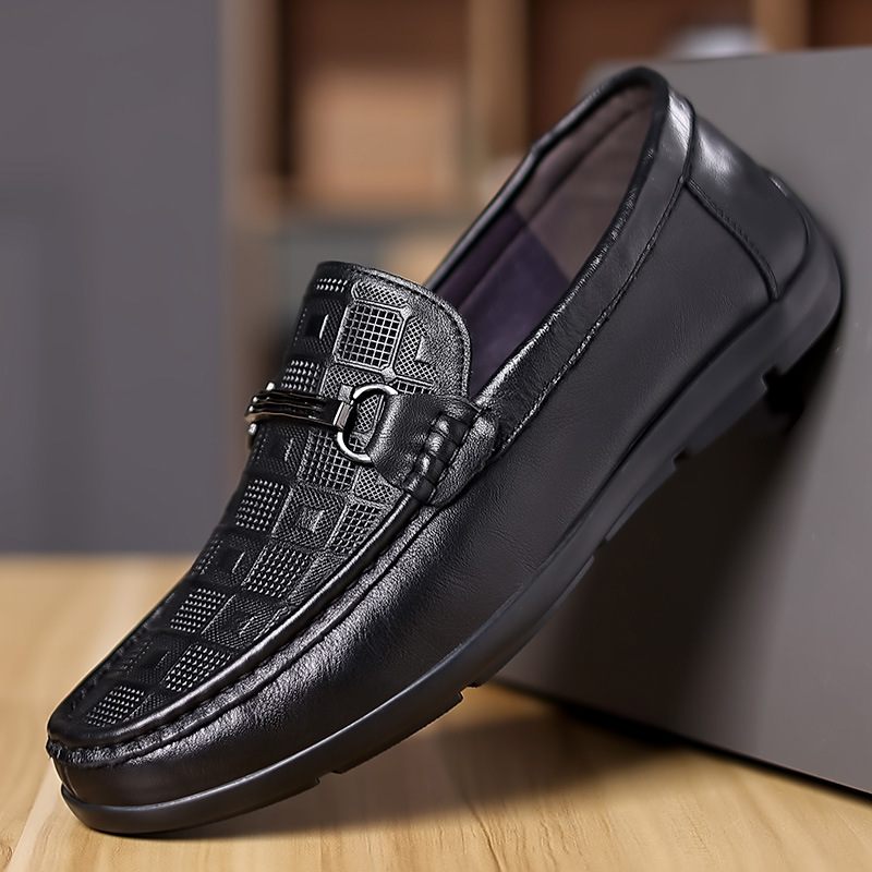 Nieuwe Lente Koeienhuid Doudou Schoenen Mannen Echt Leer Krokodil Patroon Casual Slip-on Formele Grote Maat Herenschoenen 48