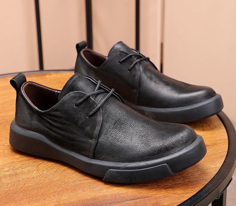 Vrijetijdsschoenen Voor Heren Herenschoenen Koe Suède Retro Lage Schoenen Trendy Matte Kledingschoenen