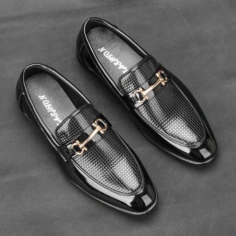 Zomer Nieuwe Set Voeten Zakelijke Herenschoenen Casual Spitse Neus Formele Jurk Loafers Slip-on Zwarte Schoenen Mannelijke