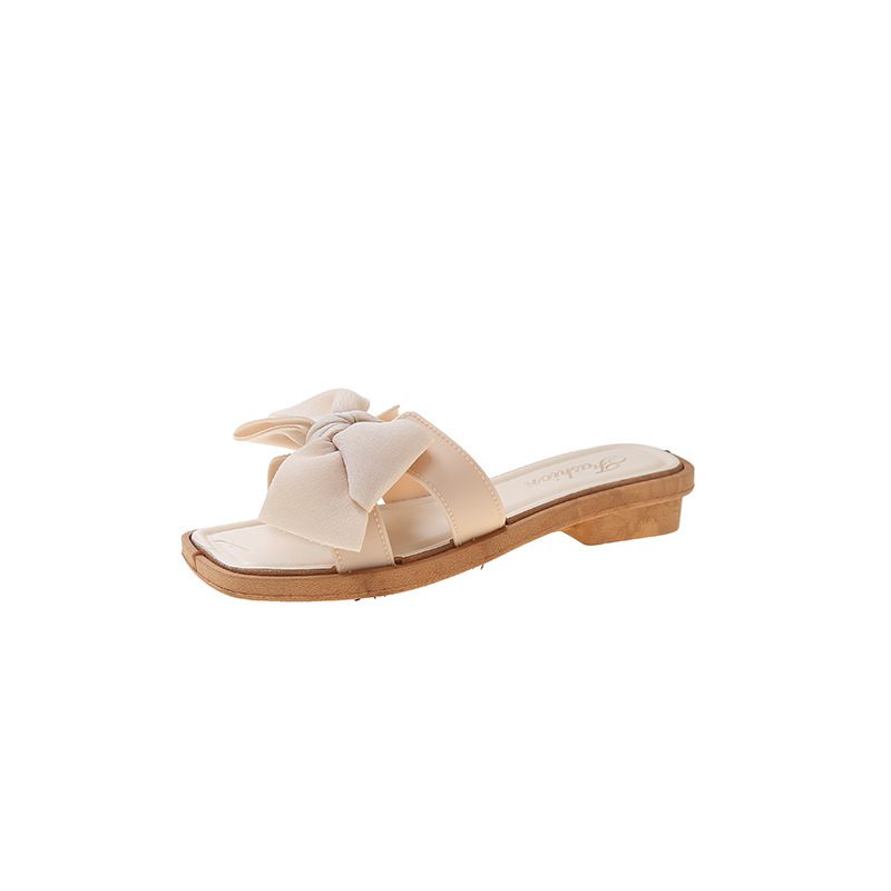 2024 Nieuwe Strikslippers Platte Sandalen Slippers Schoenen Casual Dames