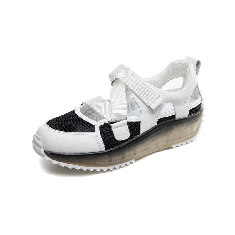 Holle Dames Zomertij 2024 Nieuwe Muffin Jelly Dikke Bodem Ademende Baotou Sportsandalen